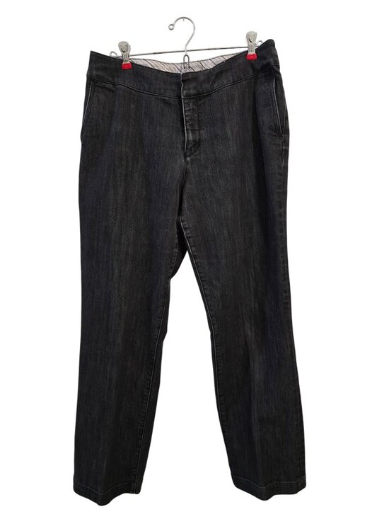 Chico's Denim - Chicos Platinum Dark Wash Straight-Leg Women's Jeans Size 1.5 Regular Cotton
